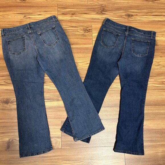 Women's St John’s Boot Cut Jeans Lot 2 16 Petite Stretch Inseam 28.5 Waist 32 - Picture 3 of 5